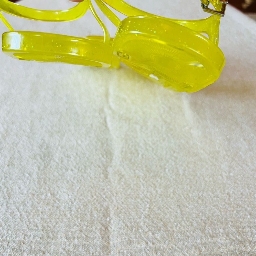 Katy Perry Collections Yellow Jelly Toe-Ring Sandal with Rainbow Detail - Picture 9 of 11